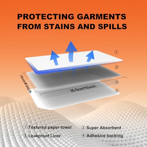 Peel and Stick Multi-Use Cleaning Wipes - Hand Quick Clean, Adhesive Clothing Protectors, Heavy Duty Cleaner Wipes for Painters, Mechanics, Disposable, High Absorbency 6 x 10 in, 10 Count (Pack of 1)