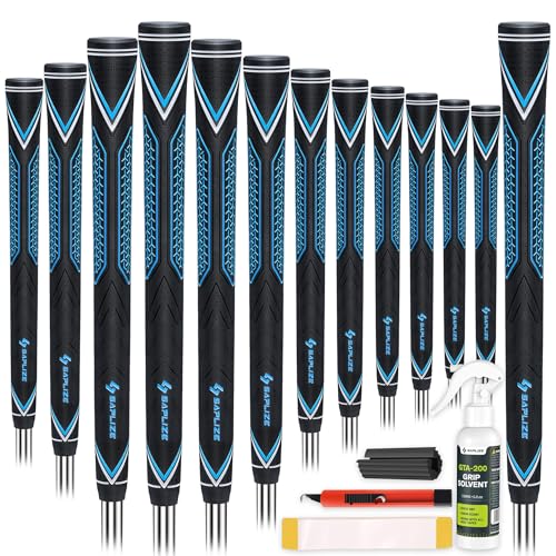 SAPLIZE High-performance Rubber Golf Grips 13 Pack, High Sho...