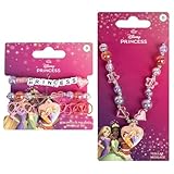 The Geeky Pop Disney Princess – Collier Princesse pour Enfant – Collier Fantaisie avec Perles et Pendentif Princesses Disney – Bijou Enfant – Idée Cadeau Fille
