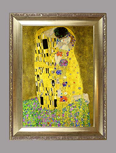 額装品【クリムト】接吻 アンティーク調 ゴールドフレーム付き Amazon.co.jp: BiblioArt Series G．クリムト「接吻」 金縁額装