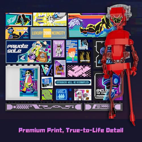 Lumibricks Cyberpunk - Boutique de mode corporelle lumineuse - 22 points lumineux - 2701 blocs de serrage - Maison de couture futuriste avec ascenseur de capsule - Cyberpunk City Series pour adultes