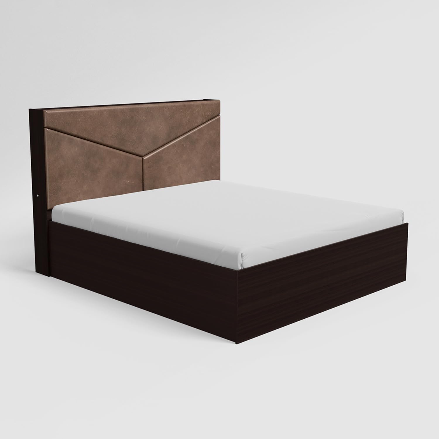 GODREJ INTERIO Glory Morf Queen Size Engineered Wood Bed with Box Storage 1-Year Warranty, Brown, Cinnamon GLORYQ0002