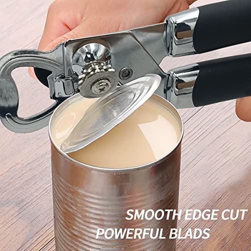 Safring Can Opener Manual, Handheld Strong Heavy Duty Stainless Steel Can Opener, Comfortable Handle, Sharp Blade Smooth Edge, Can Openers With Multifunctional Bottle Opener #TOP3