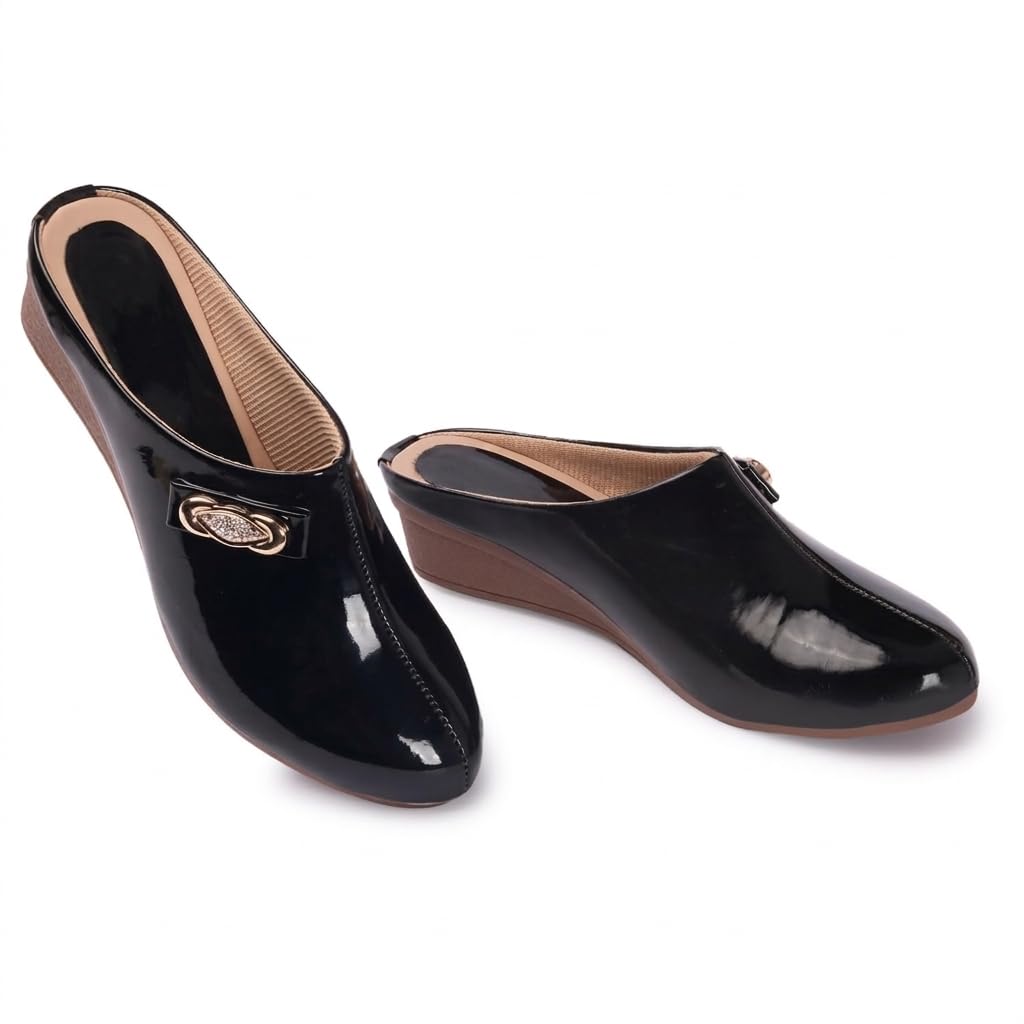 ladies hub Slip-on Mules for woman, Formal Half Shoes & Party Wedge Sandals-picture-50
