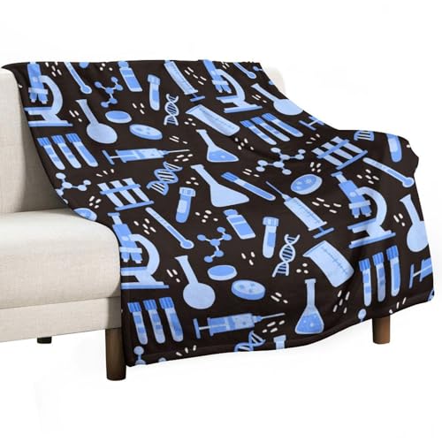 Anceky Lab Tools Science Throw Blanket for Couch Sofa Lightweight Fleece Plush Blankets Bed Home Living Room 30"x40"