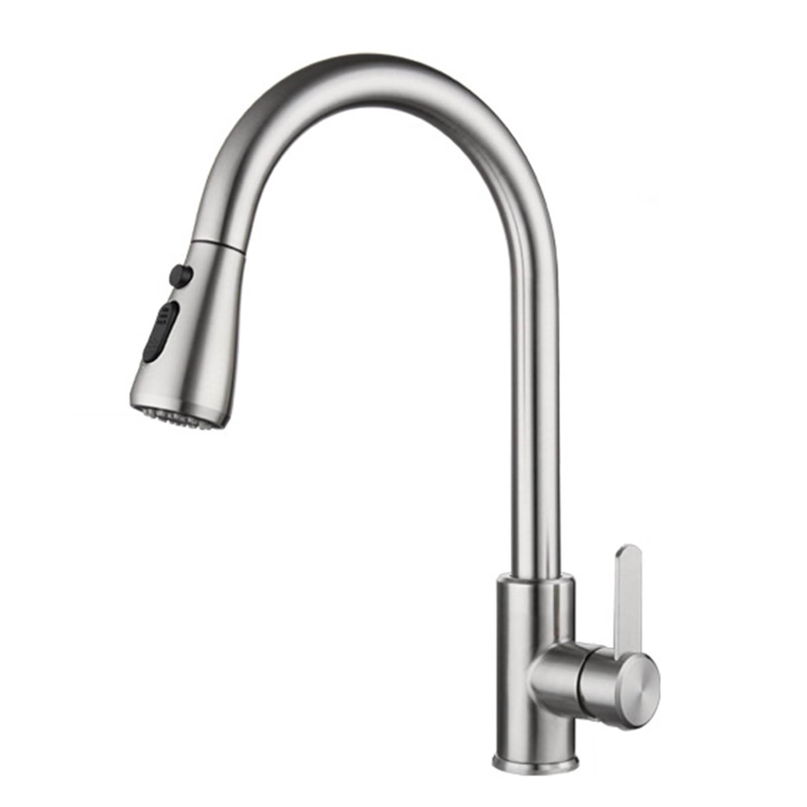ZYCHSJXA Kitchen Taps with Pull Out Spray Brushed 2 Modes 360 Swivel Tap Hot and Cold Single Hole