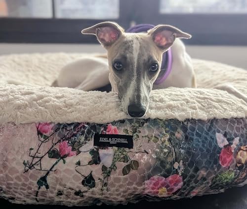 EDEL&SCHNELL Hundebett Wechselbezug rosa 90 cm Ersatz Bezug Hundebett Flocke Bezüge für Hundebetten aus weichem Plüschstoff