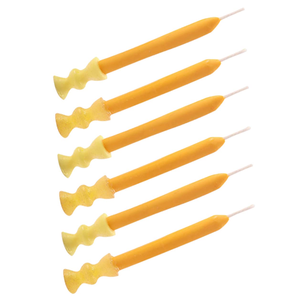 Garneck 12 Sets Miniature Decor Buddha Worship Candles Fake Worship Candlesticks Smooth Surface for Boys and Girls