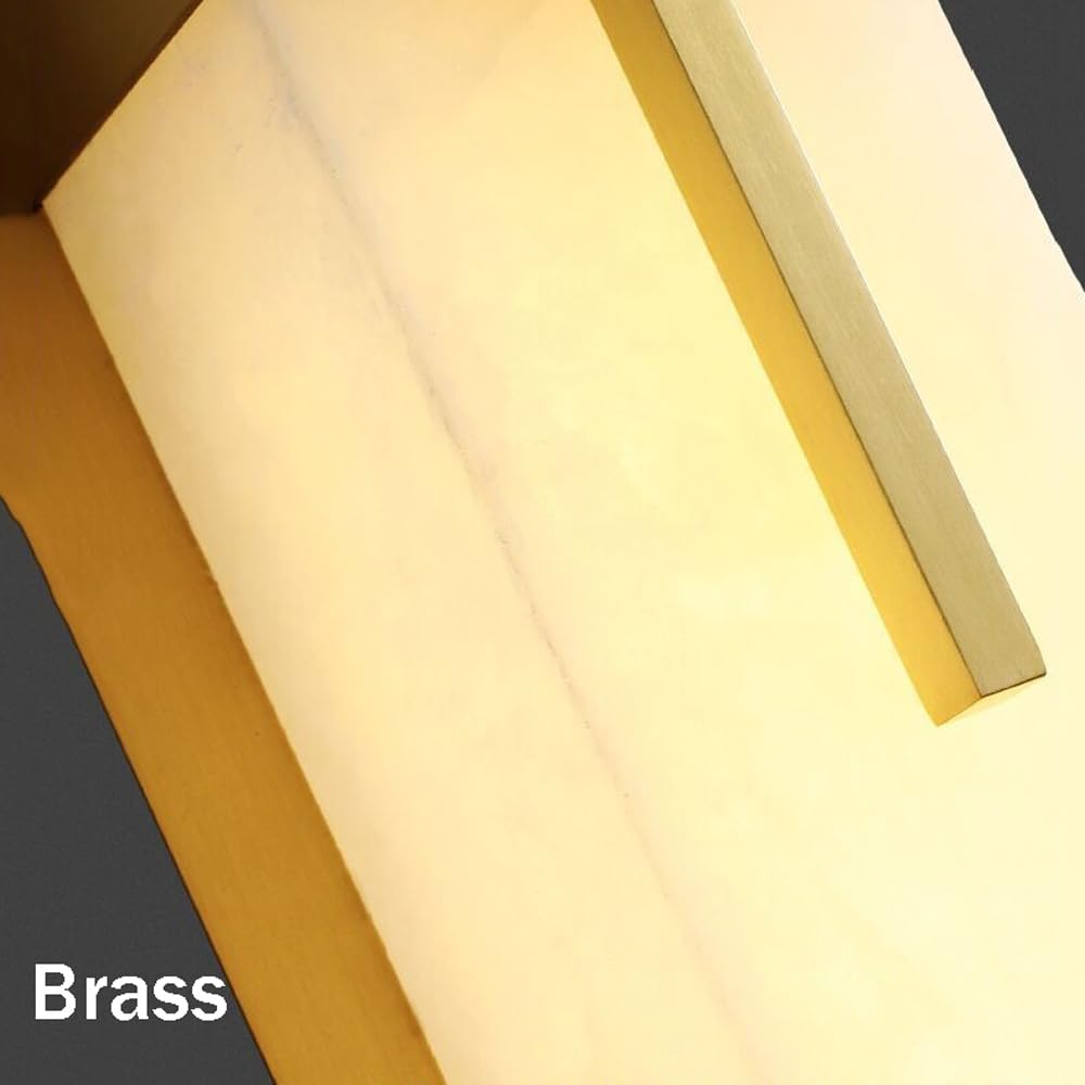 Applique Lineari LED per Interni Luci da Bagno Luci da Parete in Ottone E Marmo Lampade da Parete A Striscia Lunga in Pietra Naturale per Corridoio Camera da Letto E Soggiorno