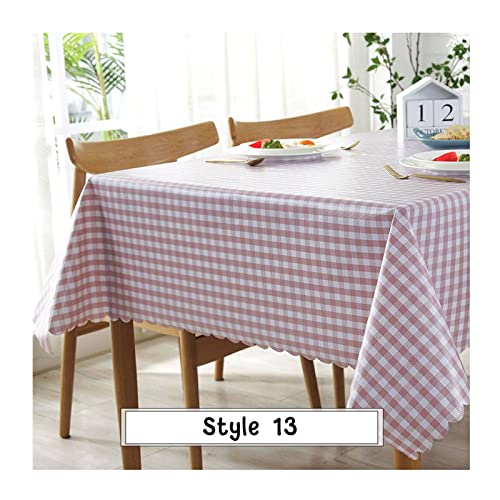 Nappe de table basse rectangulaire rose treillis 135x180 cm - 2