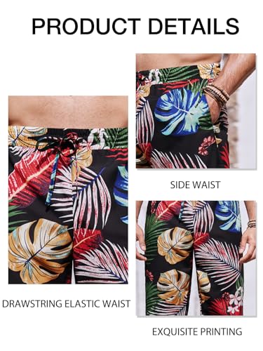 Image of PASLTER Mens Cotton Linen Pants Casual Summer Beach Pants Dress Trousers | Loose Fit, Elastic Drawstring Waist, Lightweight, Straight-Legs, Slacks, Yoga, Work, Vacation, Quick Dry