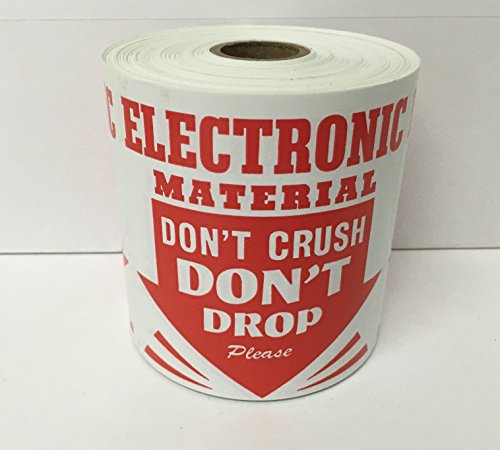 1 Roll 4x4 Electric Material/Don't Crush Don't Drop Special Handling Shipping Mailing Stickers with 500 Labels per roll