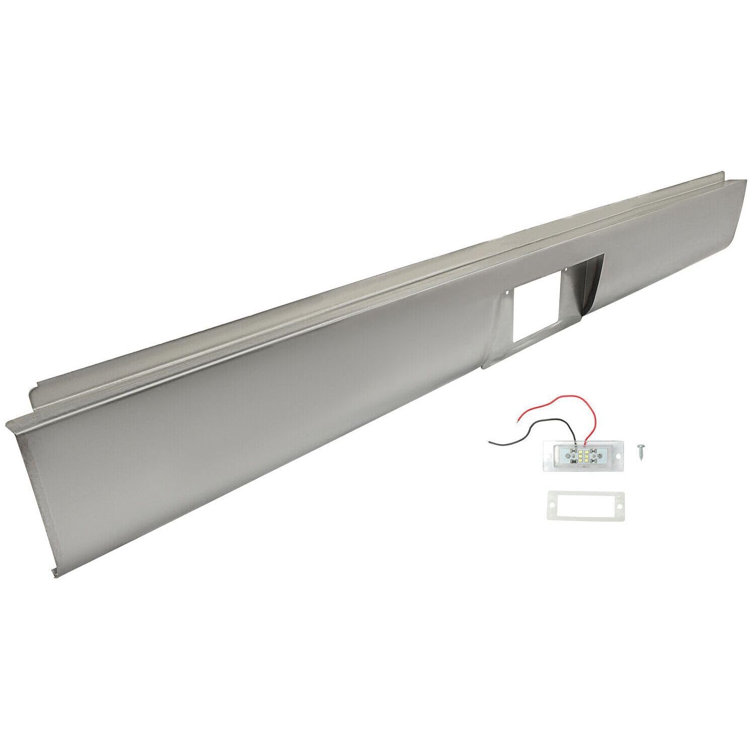 TXRRZMI Steel Rear Bumper Roll Pan w/License Plate /150/250 for Dodge for D100 1975-1980 1984-1989 & Pickup 1972-1974 for D150 1977-1993 Bare-Metal HLA10021 Easy to install