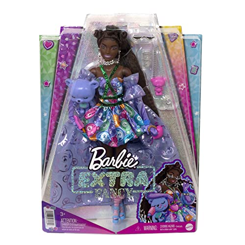 Muñeca Barbie Extra Fancy con Accesorios y Peluche miniatura 6