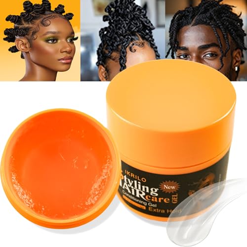 MKNOME Braiding Gel (4 OZ), Twist and Lock Edge Control Curl Hair Gel for Women Men, Extreme Hold, Smooths Frizz, Non-Flaking, High Shine, Long Lasting for Braids, Locs, Twists, Cornrows