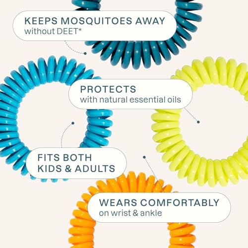 cliganic mosquito repellent bracelet stickers pack for kids amp adults multi color natural deet-free essential oil infused 20 bands with 30 patches citronella scent 50