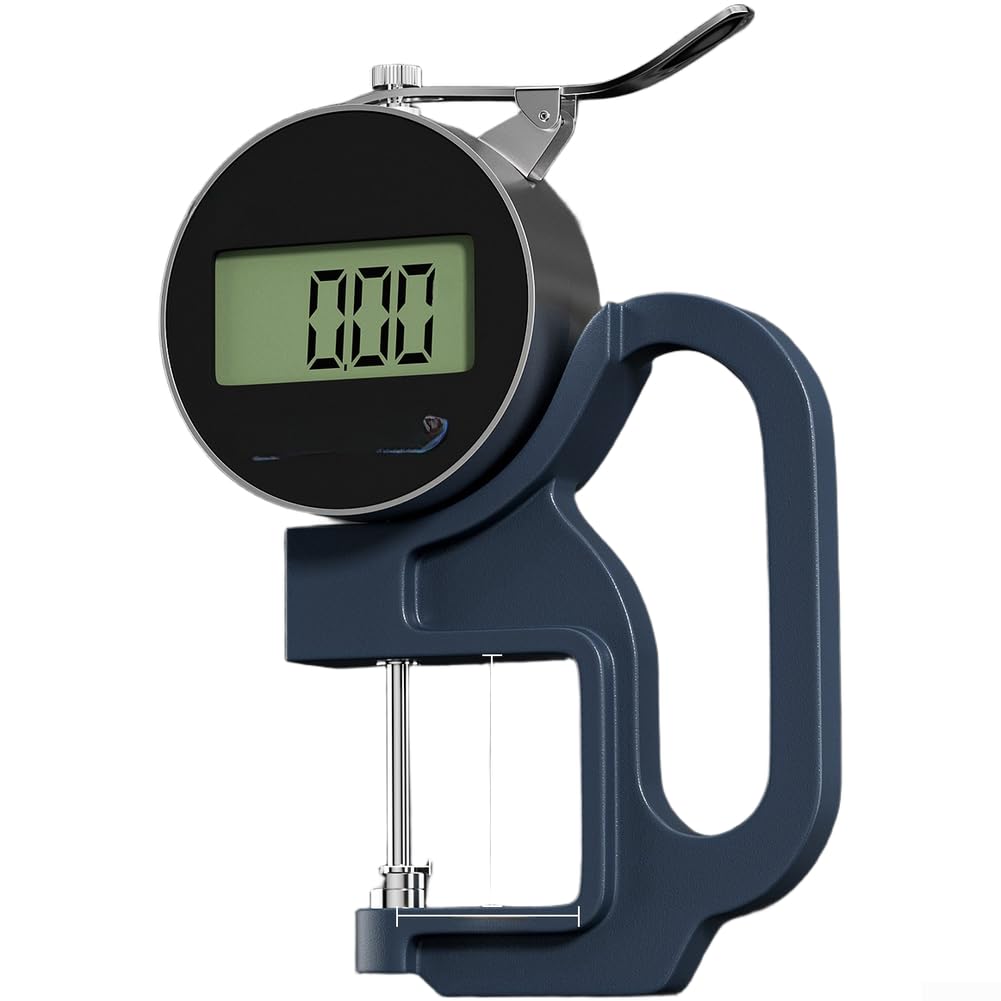 Medidor digital de grosor de alta precisión con resolución de 0,001 mm, IP54, pantalla LCD recargable para pruebas industriales de cuero