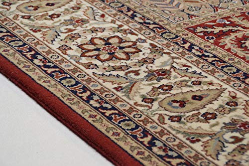 Klassischer Orientteppich Baktiyari N aus 80% Schurwolle / 20% Seide; handgeknüpft | 120 x 180 cm; Farbe: Rot/Cream… – Bild 4