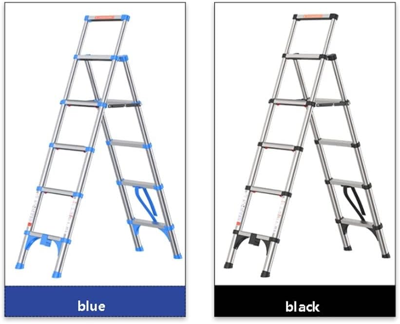 Step Ladder Aluminum Alloy Ladder Household Folding Ladder Telescopic Ladder Portable Extension Ladder Accessory for Library RV Repair The roof Folding Step Stool