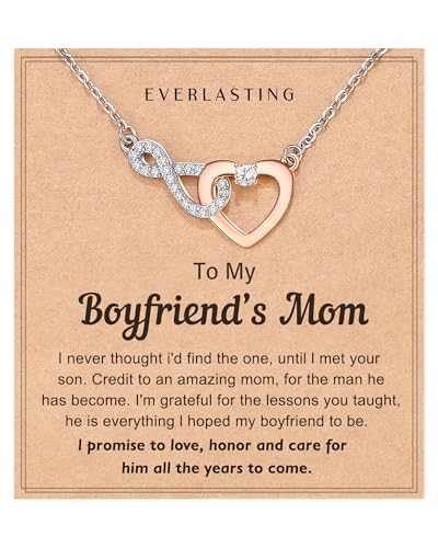 Shonyin Gifts for Boyfriends Mom, To My Boyfriends Mom Necklace Christmas Gifts Mothers Day Valentines Day Jewelry