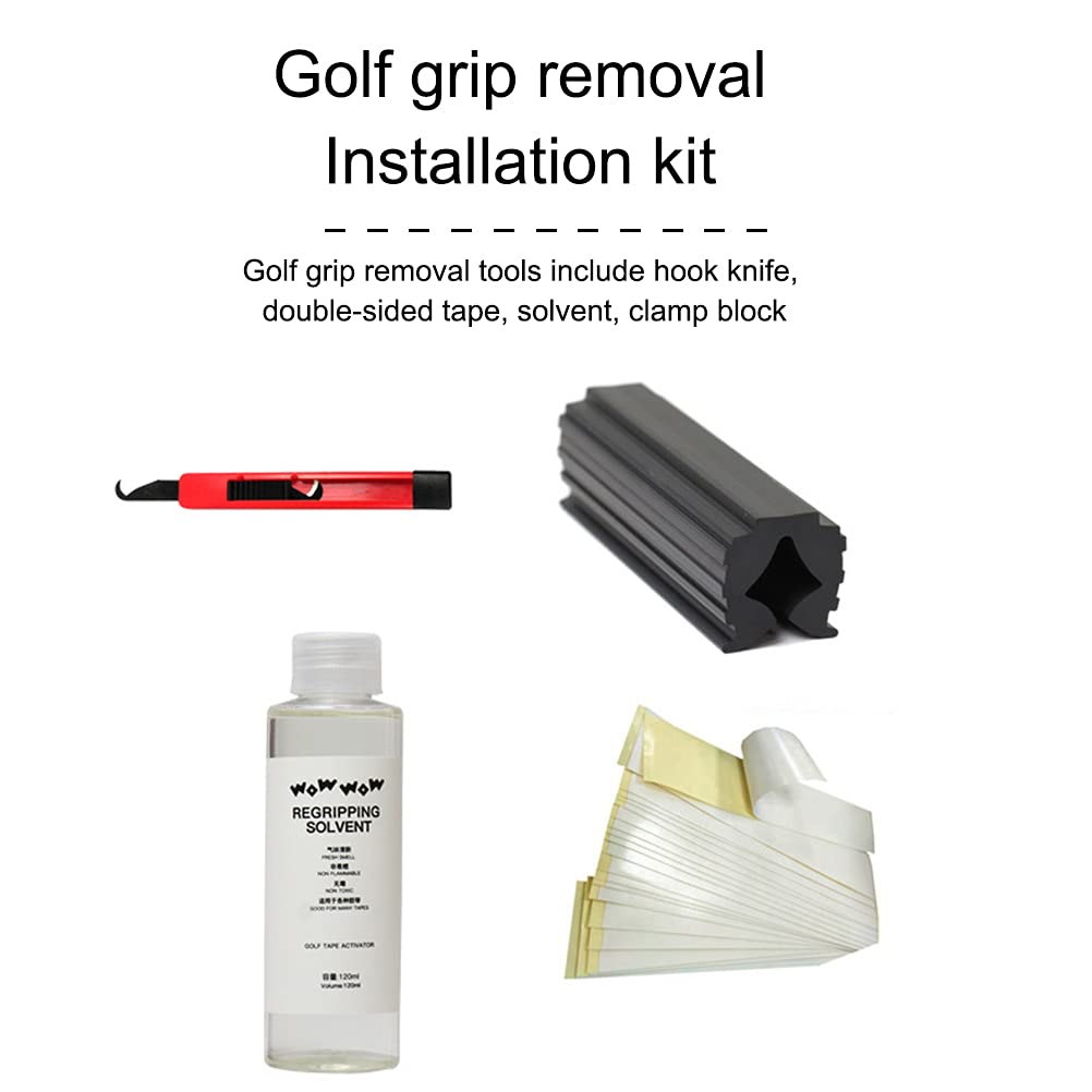 Gonetre Golf Golf Grip 28 * 10 * 4 Kit completo di presa per Club Regripping Include 15 nastri Morsa Morsa Gancio Lama Solvente