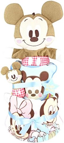 Amazon おむつケーキ ディズニー ディズニー ミッキー ミニー 2段 出産祝い ベビーギフト タオル Disney33 34 おむつケーキ ベビー マタニティ 通販