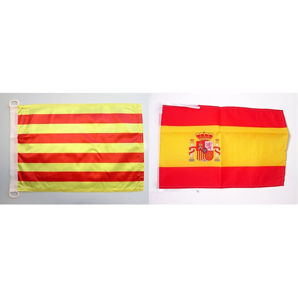 Bandera de España 45x30cm Náutica y Pabellón Catalán de Alta Resistencia