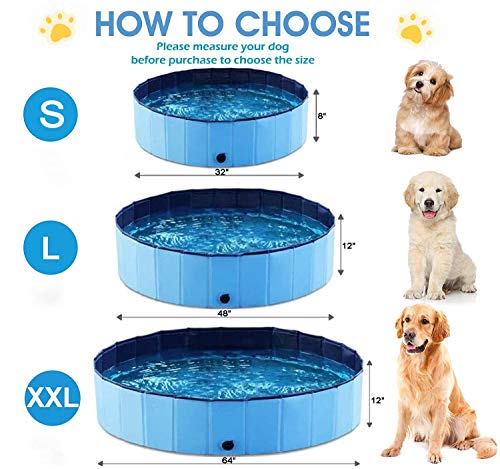 image for YASITY Dog Pool, Foldable Pet Swimming Pool, Outdoor Bathing Tub Kiddi