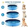YASITY-Dog-Pool-Foldable-Pet-Swimming-Pool-Outdoor-Bathing-Tub-Kiddie-Pool-with-Protective-Lining-PVC-Collapsible-Pool-for-Medium-Dogs-Cats-and-KidsL-48X12 YASITY Dog Pool - Foldable Pet Swimming Pool for Dogs, Cats, and Kids!