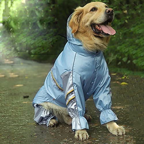 犬 レインコート着せやすい 犬 雨ガッパ 犬かっぱ 犬レインコート中型犬 犬用レインコート、牽引用の軽量犬用レインコート、簡単に着用でき、調節可能な帽子は小型、中型、大型犬の視線を妨げません。(Color:4XL,Size:)