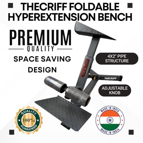 Image of Foldable Hyperextension 4x2 inch Pipe Structure Commercial Model Roman Chair Back Lower Core Workout Bench |Heavy-Duty Strength Training Equipment for Abs, Glutes, Hamstrings & Calves|GHD Sit-Ups