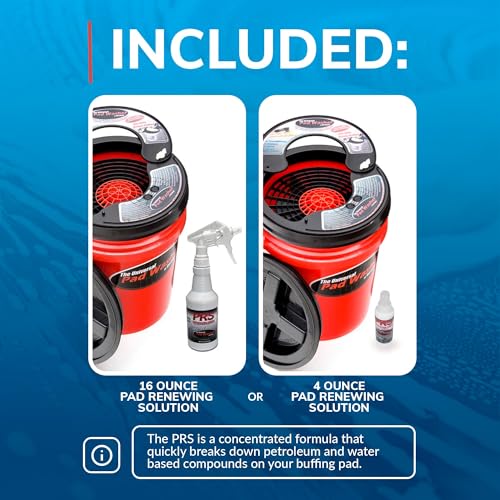GRIT GUARD Universal Pad Washer Kit - Polishing Pad Cleaner Compatible with Dual Action Rotary and Orbital Polisher Foam, Wool, Microfiber, Felt Disc