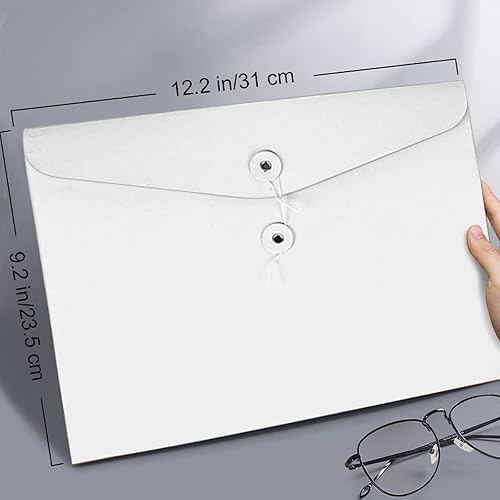 Miniatura 9 de VANRA Carpeta de archivos de sobre, con bolsillos de proyecto, chaqueta de archivos, organizador de documentos, plano, sin expansión, tamaño A4