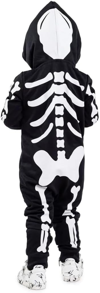 Tipsy Elves Kids Skeleton Halloween Costume Jumpsuit for Babies and Toddlers - Unisex Sizing