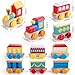 TIGERHU Wooden Train Set | Educational Building Toys with Snap-On Design, Eco-Friendly Solid Wood Tracks & Non-Toxic Materials for Ages 3-8