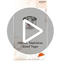 Image of HAZEL Stainless Steel Tope Patila with Lid Heavy Gauge Flat Bottom Boiling Vessels Bhagona Dekchi, 21 cm, 2.3 Litre, Silver