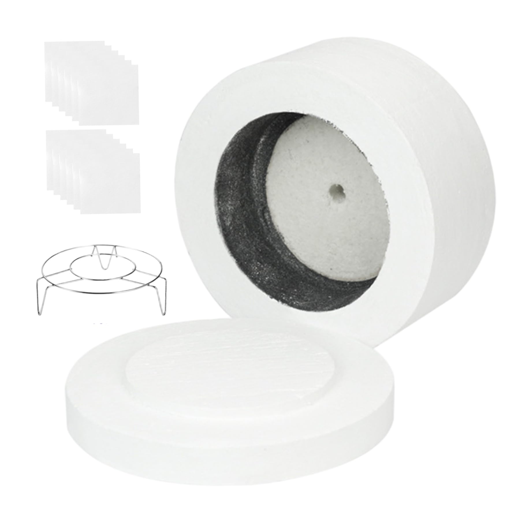 Horno de microondas, Kit de Horno de microondas para fusionar Vidrio y cerámica de Arcilla, Mini Fibra de cerámica con Soporte y Papel de Revestimiento para Hacer Joyas de Bricolaje