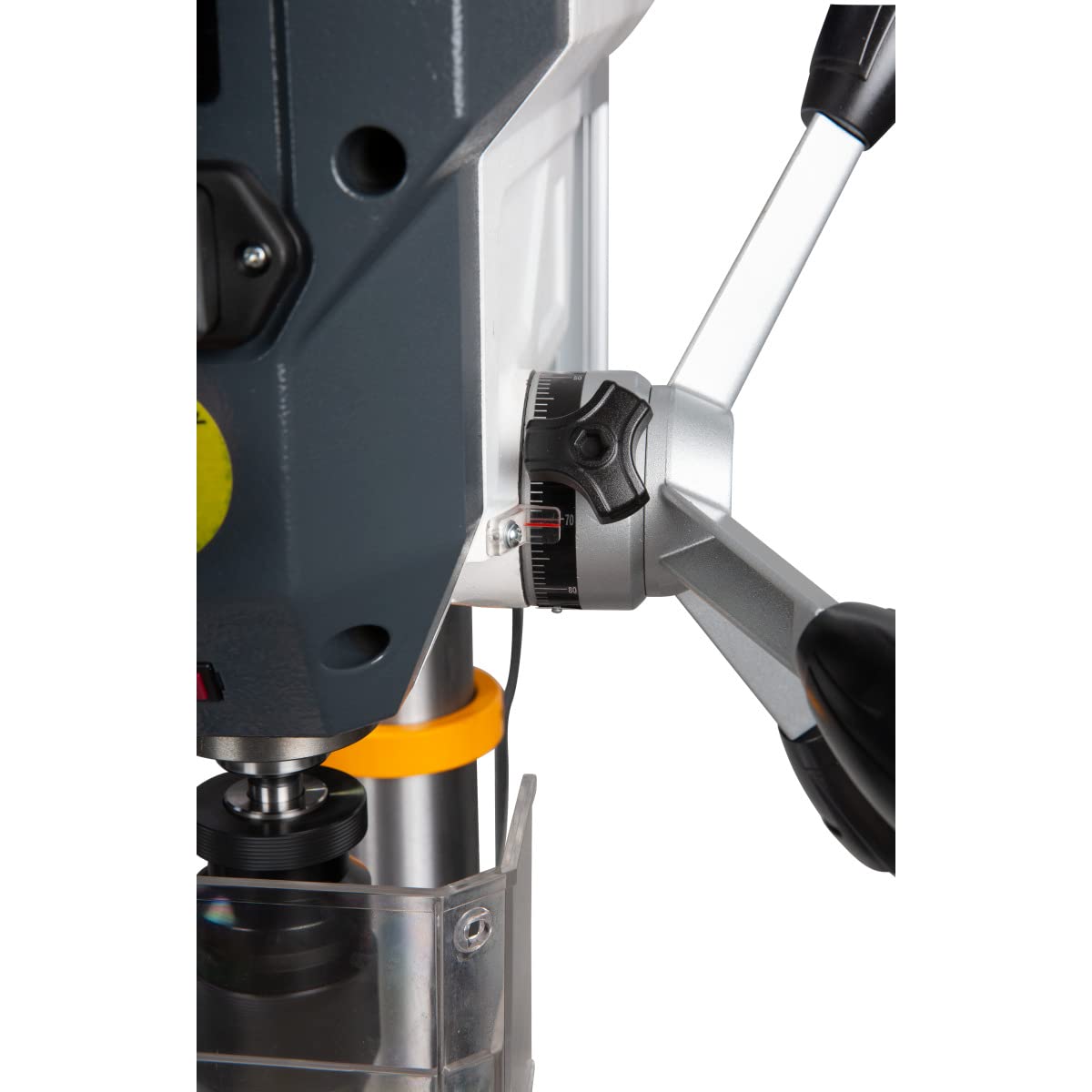 Optimum Tischbohrmaschine OPTIdrill DQ 22 (Bohrtisch neigbar + drehbar, Drehzahlbereich 300 – 2300 min¯¹, Pinolenhub 85 mm, Schnellspannbohrfutter) 3191044