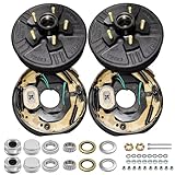 dreamdragon 3,500 lbs Trailer Axle Electric Brake Kit, 5-Hole, 4.5' Bolt Circle Brake Drum with 10' x...