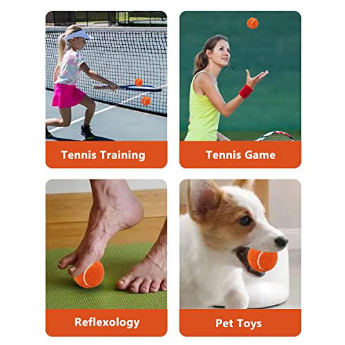 Urbest Tennis Balls, 12 Packs Training Tennis Balls Practice Balls For Novice Player, Pet Dog Playing Balls With Mesh Carry Bag (Orange) #TOP3