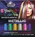 Nevayah Hair Chalk Temporary Hair Multicolor Dye Pens, Purple / Sapphire Blue / Pink / Gold / Silver / Green (6 Pens)|Silver and Green Rainbow Colors Last Up to 3 Days with Built In Sealant. Works on All Hair Colors. Great for Tinting Eyebrows