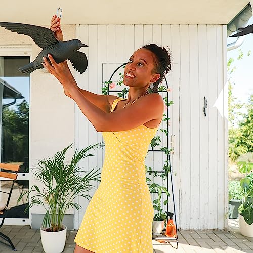 Anti-pigeon effaroucheur oiseaux corbeau en plastique pour stopper les déjections sur le balcon