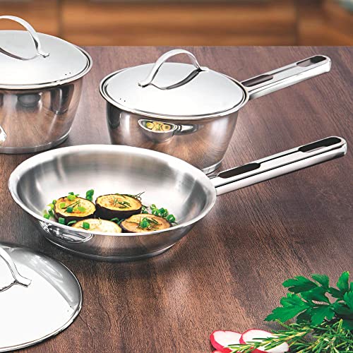 Frigideira Tramontina Allegra em Aço Inox com Fundo Triplo 24 cm 2,1 L
