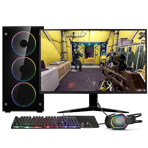 PC Gamer Completo AMD Ryzen 7 5700G, Gráficos Radeon VEGA 8, 16GB DDR4, SSD NVMe 512GB, Fonte 600W 80 Plus, Monitor 24" 75Hz, Skill RGB - SR-024