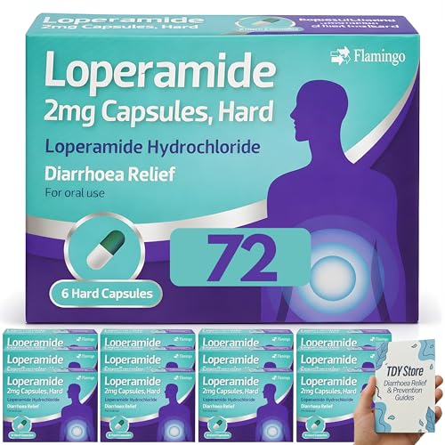72 Diarrhoea Relief Capsules (12 Boxes) TDY Bundle Including Diarrhoea Causes & Relielf Guides + Stool Chart & Recording Chart - 12 x 6 - Anti Diarrhoea Tablets