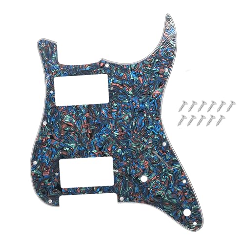Pickguard Stratocaster HH haut de gamme 4 plis perle vieilli 11 trous