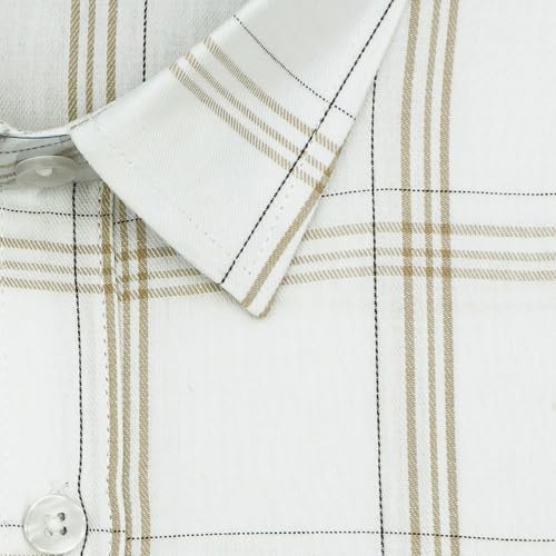 Image of GHPC 100% Cotton Checkered Half Sleeves Regular Fit Formal Shirt for Men