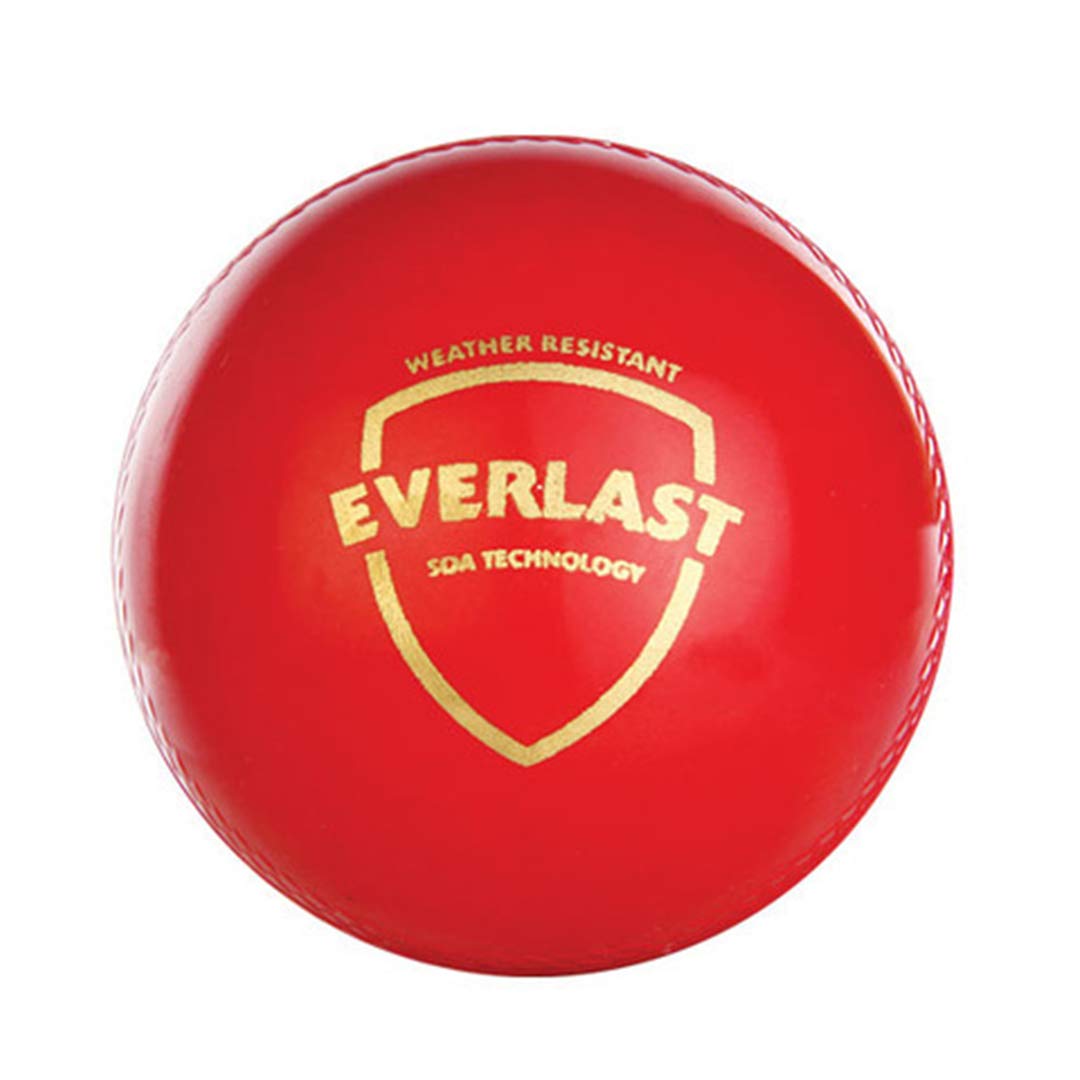 SG Everlast Leather Cricket Ball, Red, Standard Size SG Everlast Leather Cricket Ball, Red, Standard Size