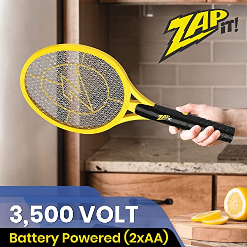 Zap It Bug Zapper Battery Powered (2Xaa Included) Bug Zapper Racket, 3,500 Volt, 2 Pack #TOP1