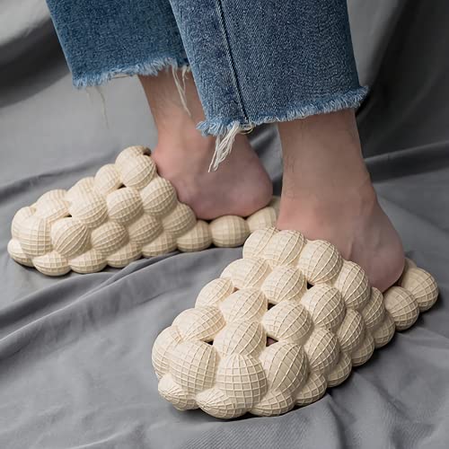 Image of Funny Bubble Massage Slippers for Women Men Soft Non-slip Spa Slippers Shower Bedroom Slippers Gym House Slippers, Fashion Unisex Stress Relief Slide Reflexology Sandals